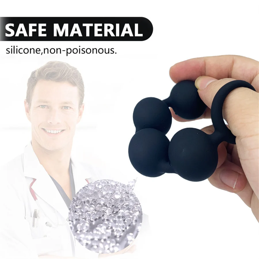 Silcone Анальные бусины Анальная пробка Вагина G Spot Массаж простаты Ручная анальная