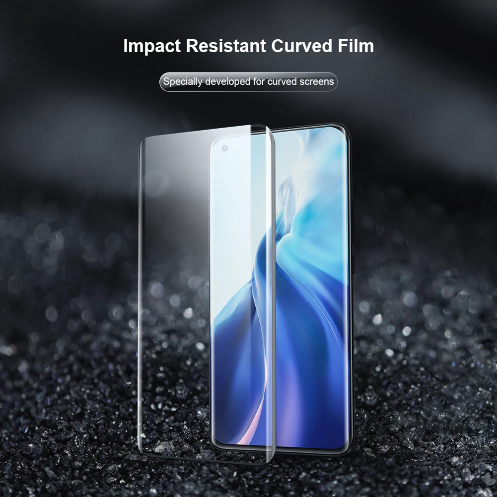 NILLKIN 2PCS For Xiaomi Mi 11 Ultra Full Glue Screen Protector Full Coverage Curved Film For Xiaomi Mi 11 11 pro With tools
