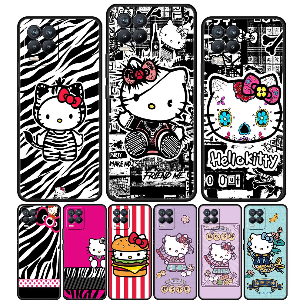 

Case Cover for Realme 8 Pro 6 7 9 8i 9i C3 C11 C15 C21 C21y C25y GT XT Neo2 Neo3 C35 Shockproof Capinha Hello Kitty Drawing