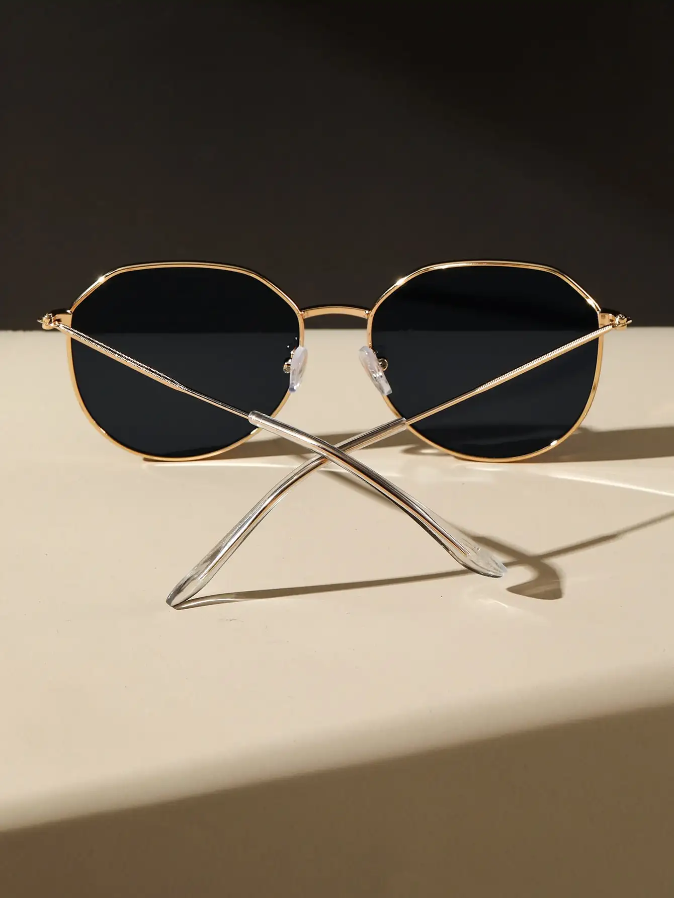 1 шт. солнцезащитные очки унисекс в металлической оправе