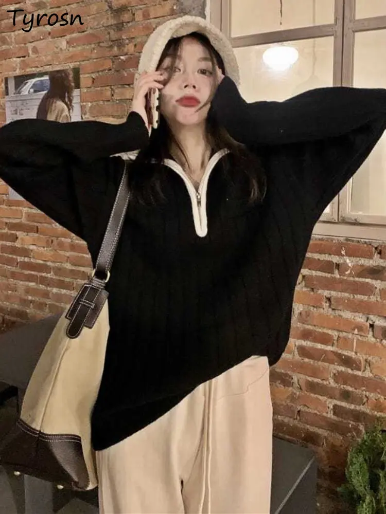 Пуловеры женские универсальные модные милые простые свободные повседневные