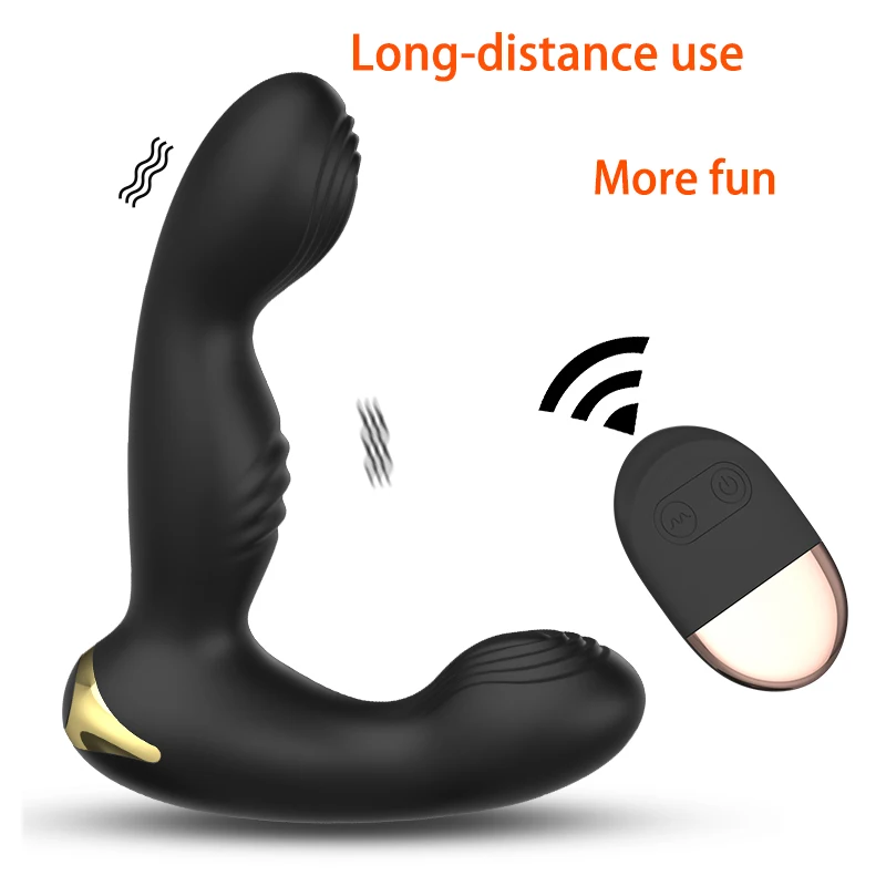 Remote Control Anal Vibrator Prostate Massager Rotating Anal Butt Plug Stimulator Dildo Vibrator for Women Men Adult