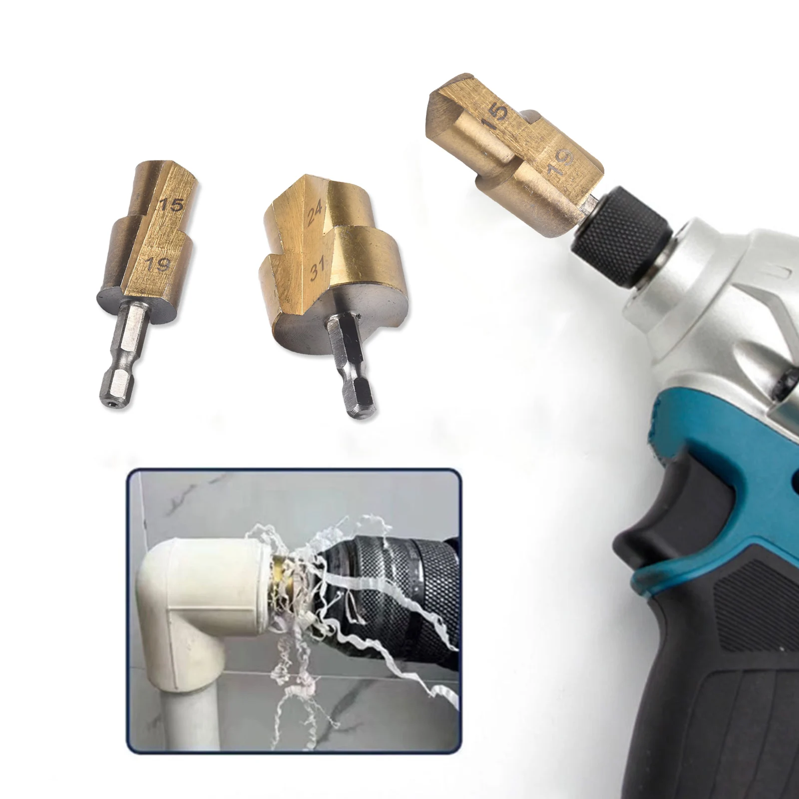 3 шт. PPR подъемный ступенчатый набор сверл с шестигранным хвостовиком инструмент