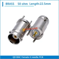 50 ohm bnc q9 female solder cup pcb 22 5 mm lengthen nickel plated brass rf connector coaxial adapters