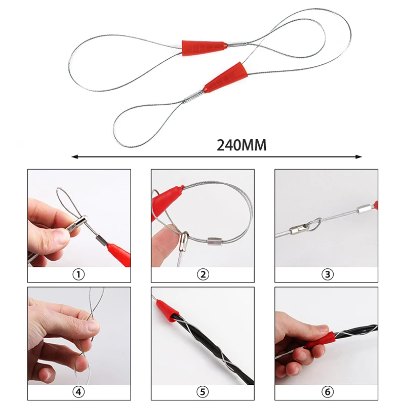 

2Pcs Cable Puller Wire Grips Quick Pulling Wire for Cable Fish Tape Reel Cable