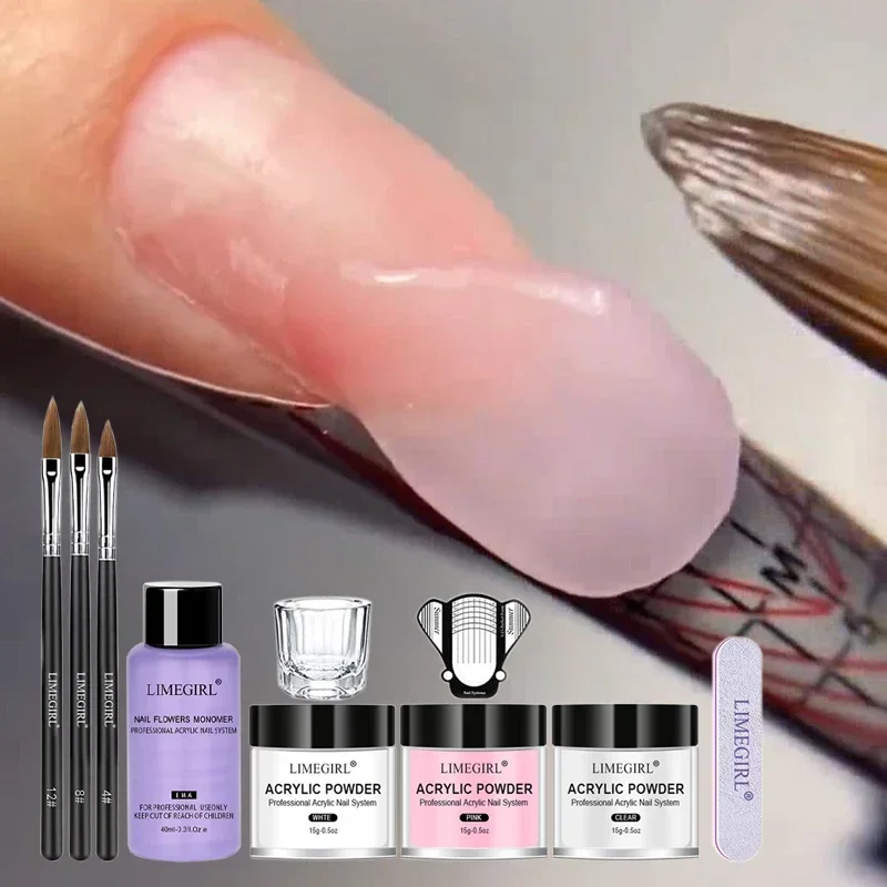 

Full Acrylic Powder for Nails Kit Liquid French Acrylic Nail Glue Monomer Dipping Powder Kit Professional Dip Set Manicure Set