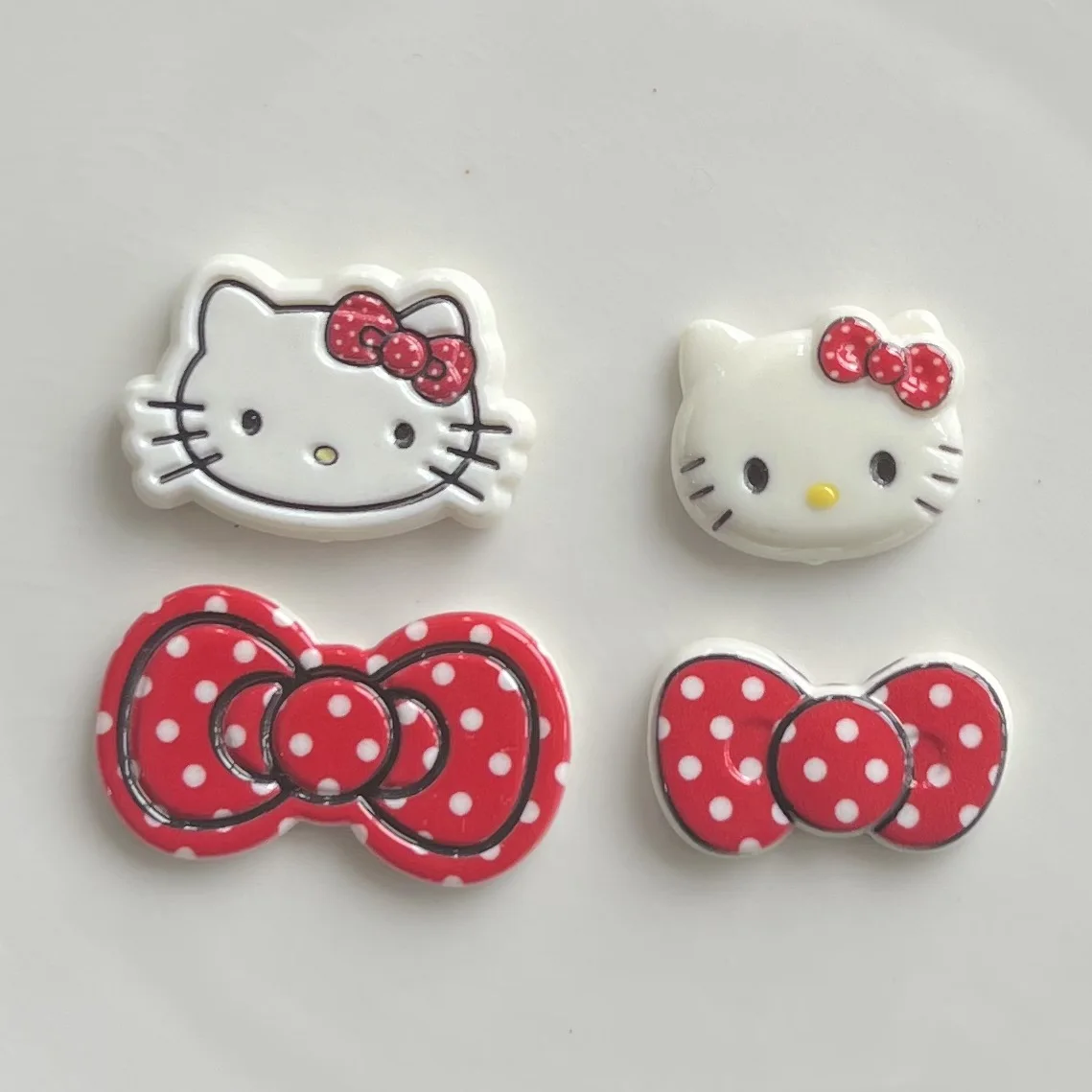 5 шт. новый красный бант в горошек аксессуары из смолы с плоской задней частью KT