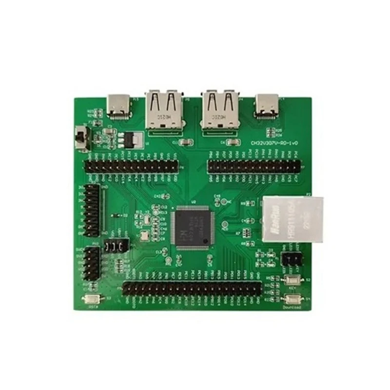 CH32V307V-EVT-R0 CH32V307 Макетная плата 32-битный процессор RISC-V Core MCU USB2.0 PHY Ethernet Оценочное