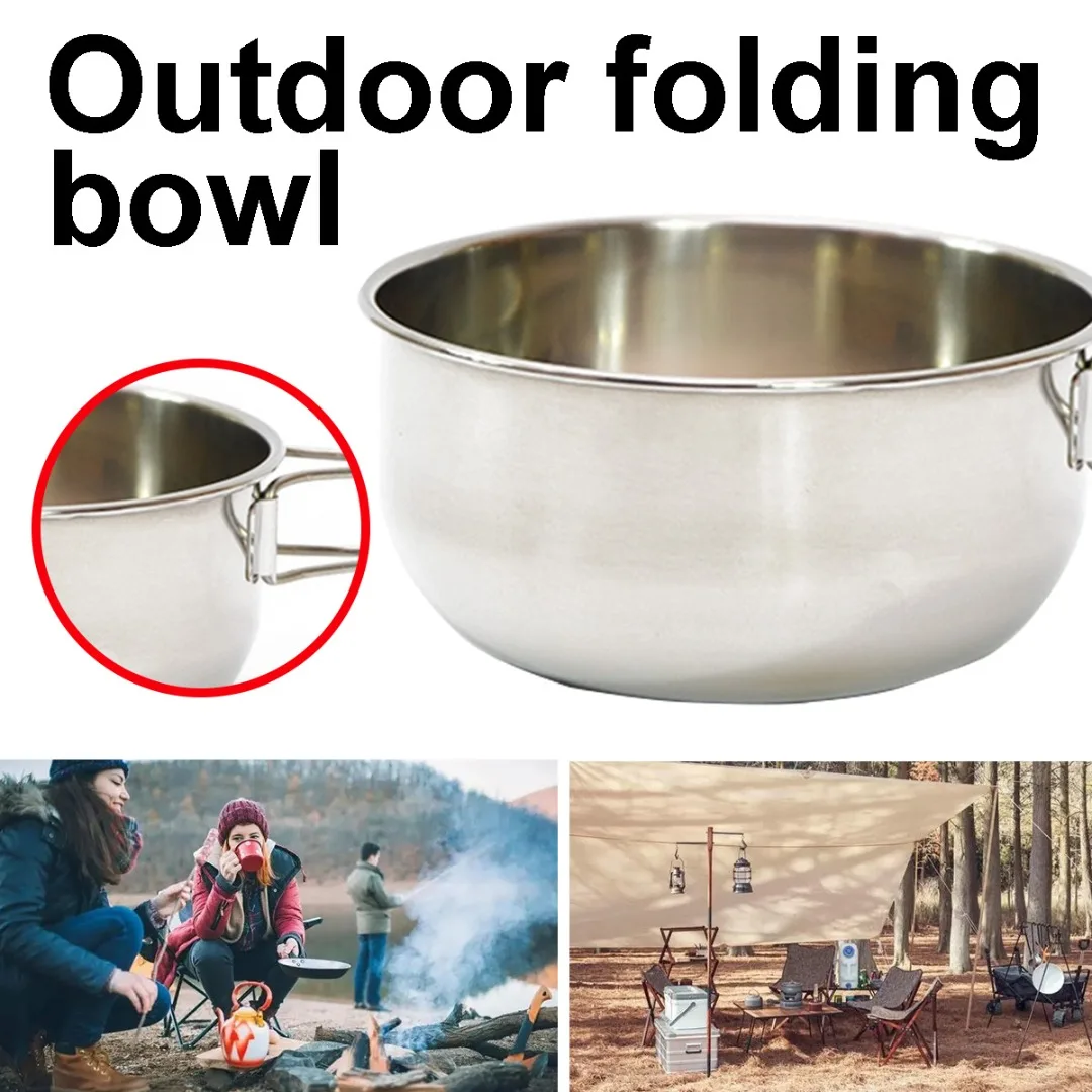 

1 шт., складная миска из нержавеющей стали, 500/700 мл