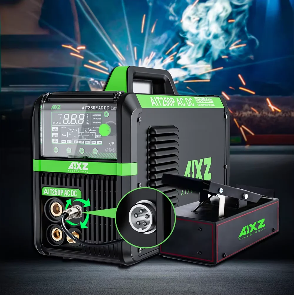AIXZ 5 в 1 HF TIG AC/DC Аппарат для алюминия AIT250P MMA ARC Аргон Точный цифровой импульсный