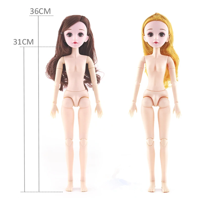 14'' Nude Baby Body with Multi-joint for 36cm Doll 1/4 Accessories Toys Girls |