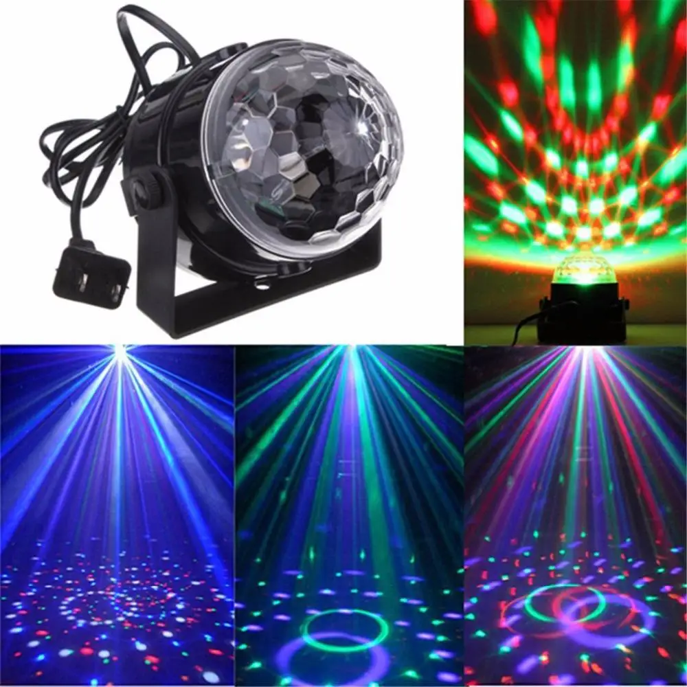 

LED Remote Control Crystal Magic Ball Light Crystal Magic Ball RGB LED Stage Effect Light DJ Dace Party Room Disco Bulb Lamp