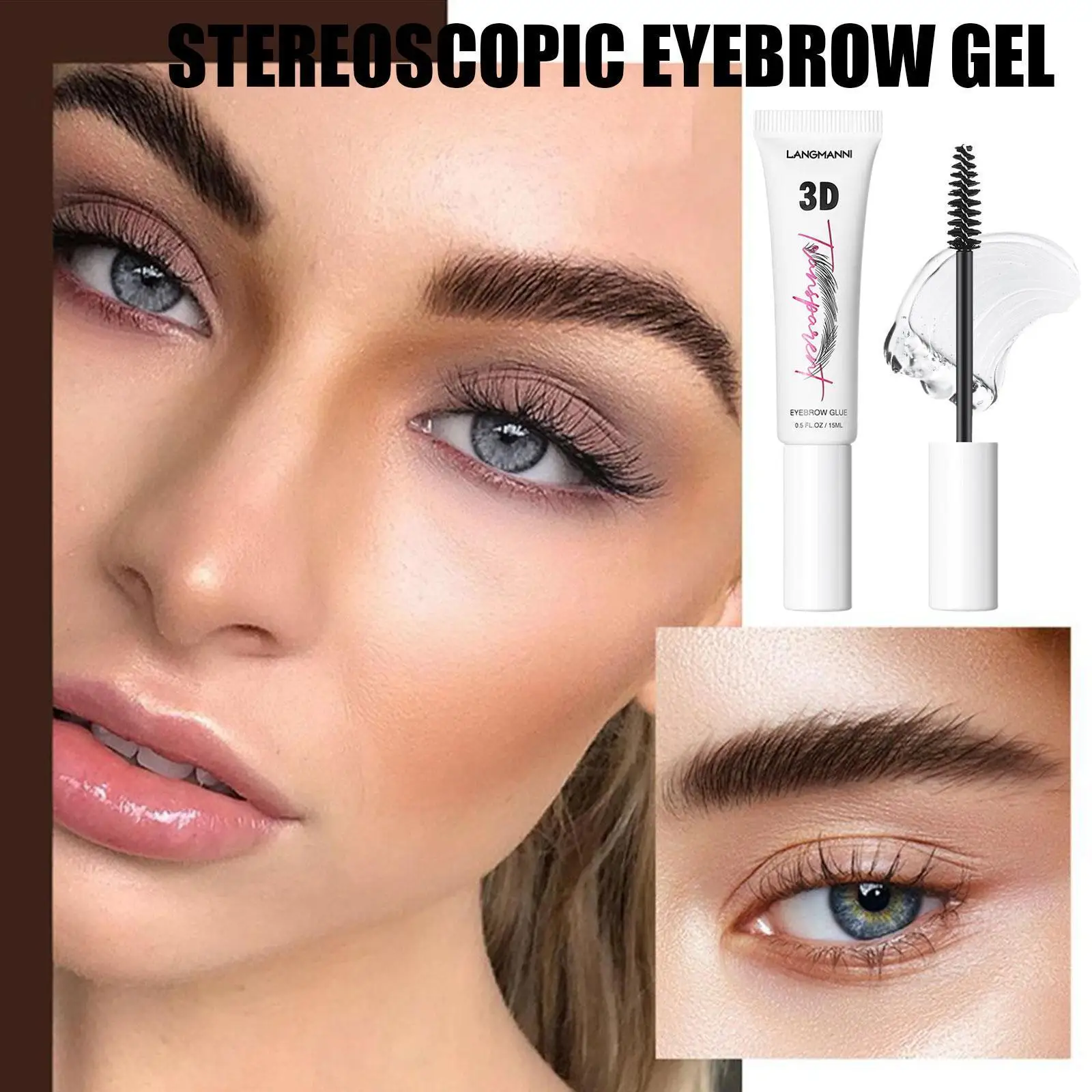 

Стереоскопический прозрачный гель для бровей 3D тинт для макияжа кремовый стойкий натуральный водостойкий гель-краска для бровей L2Y9