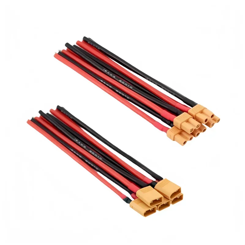 Фото XT30 Разъем с косичкой «папа» и «мама» с луженым проводом 100 мм 16AWG для зарядного устройства Lipo с фиксированным крылом RC FPV Drone №1