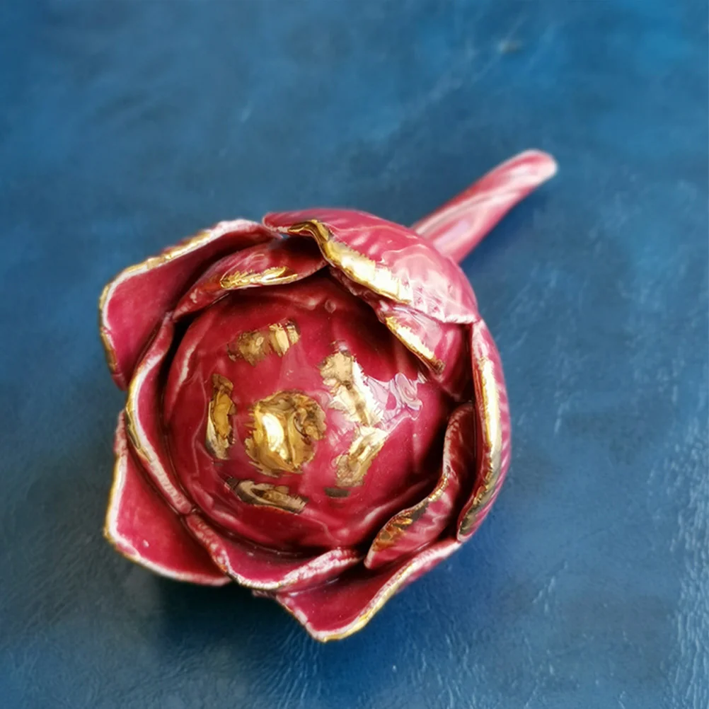 

Ceramic Flower Ornament Crafts Lady Accessory Adornment Dressing Table Decoration Pretty Exquisite Petal Vanity