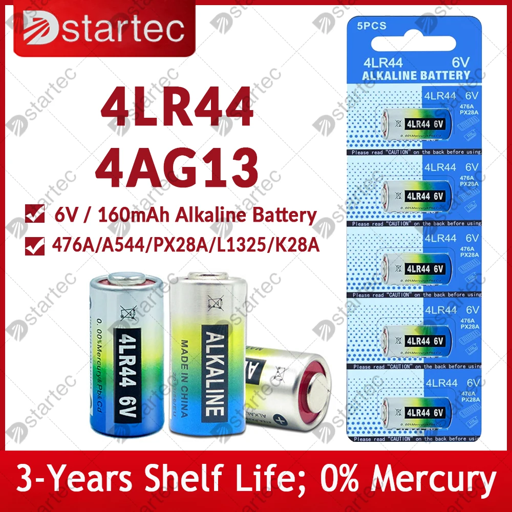 DStartec Новинка 4LR4 4 батарея 28A PX28A 476A A544 K28A L1325 4AG13 6V 4G13 щелочные батареи 160mAh для