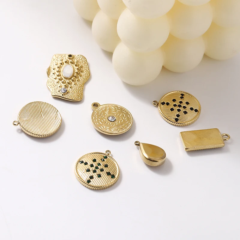 Vintage Zircon Pendant Jesus Charms  Stainless Steel Charm For Women DIY Necklace Jewelry Accessories Making Handmade Crafts