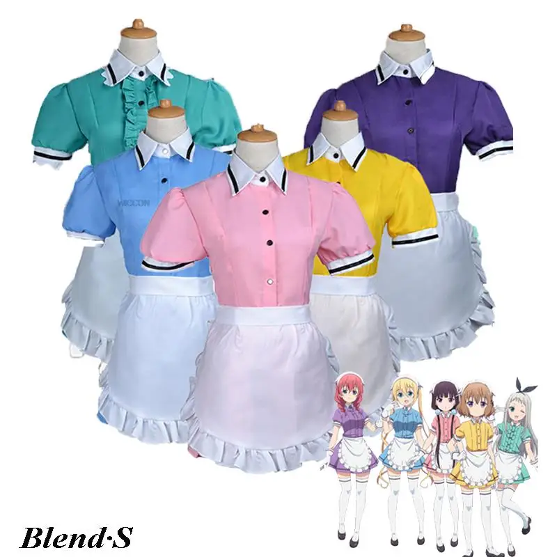 

Sakuranomiya Maika/Hinata Kaho/Hoshikawa Mafuyu/Amano Miu/Kanzaki Hideri Maid Cosplay Anime Blend S【XS-3XL】 Plus Size