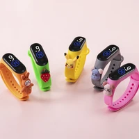 new primary school childrens bracelet watch meter 4led doll electronic watch cartoon childrens plastic touch waterproof watch