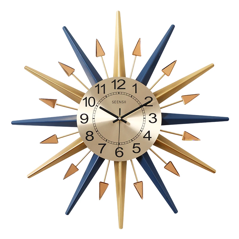 

Large Luxury Wall Clock Living Room Modern Design Silent Home Decoration Items Watch Nordic Saat Wall Clock For Kitchen