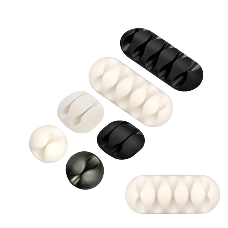 

Silicone USB Cable Organizer Cable Winder Desktop Tidy Management Clips Cable Holder for Mouse Headphone Wire Organizer