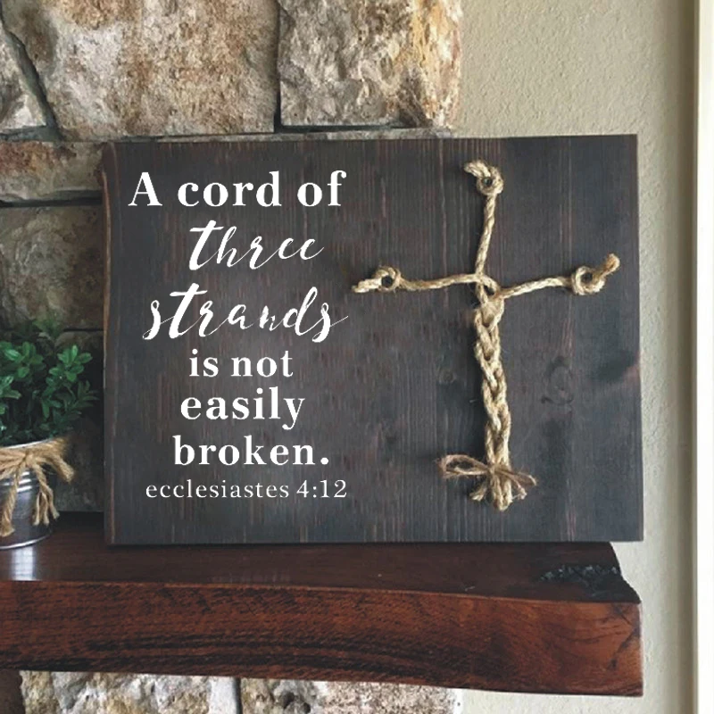 

Христианская Свадьба виниловая наклейка переводка шнур три нити не легко сломается Декор стены персонализированные свадебные знаки накле...