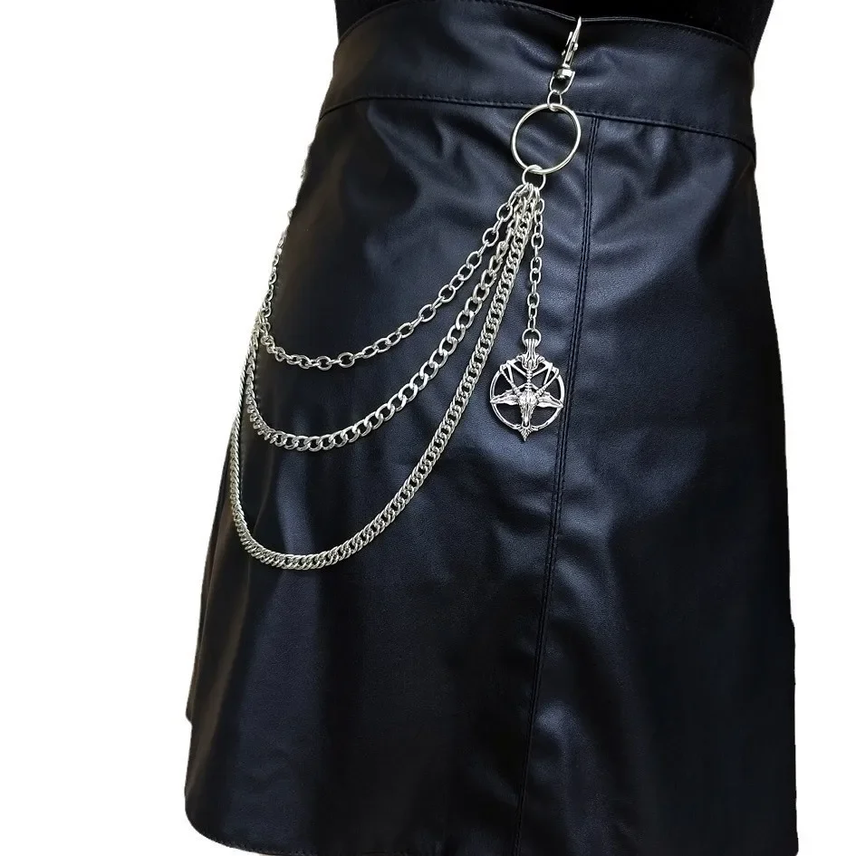 Брелки с перевернутой пентаграммой и головой козла для мужчин женщин брелок