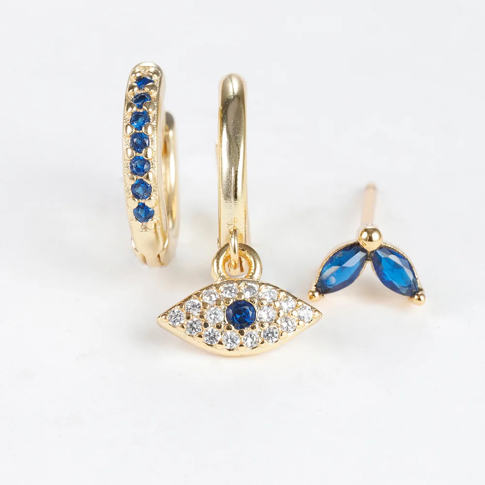 3 шт./комплект женские серьги с цирконом