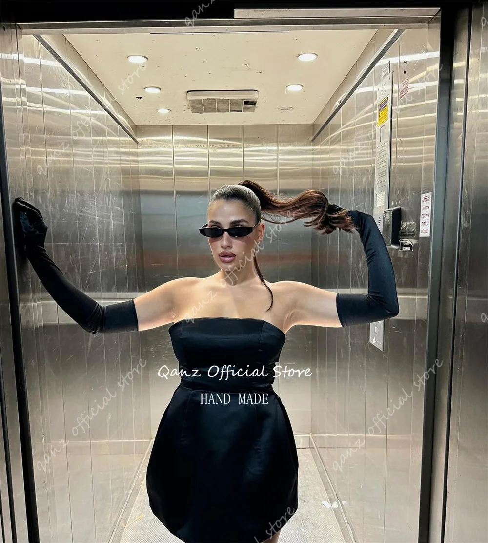 Qanz простые черные фотообои без бретелек
