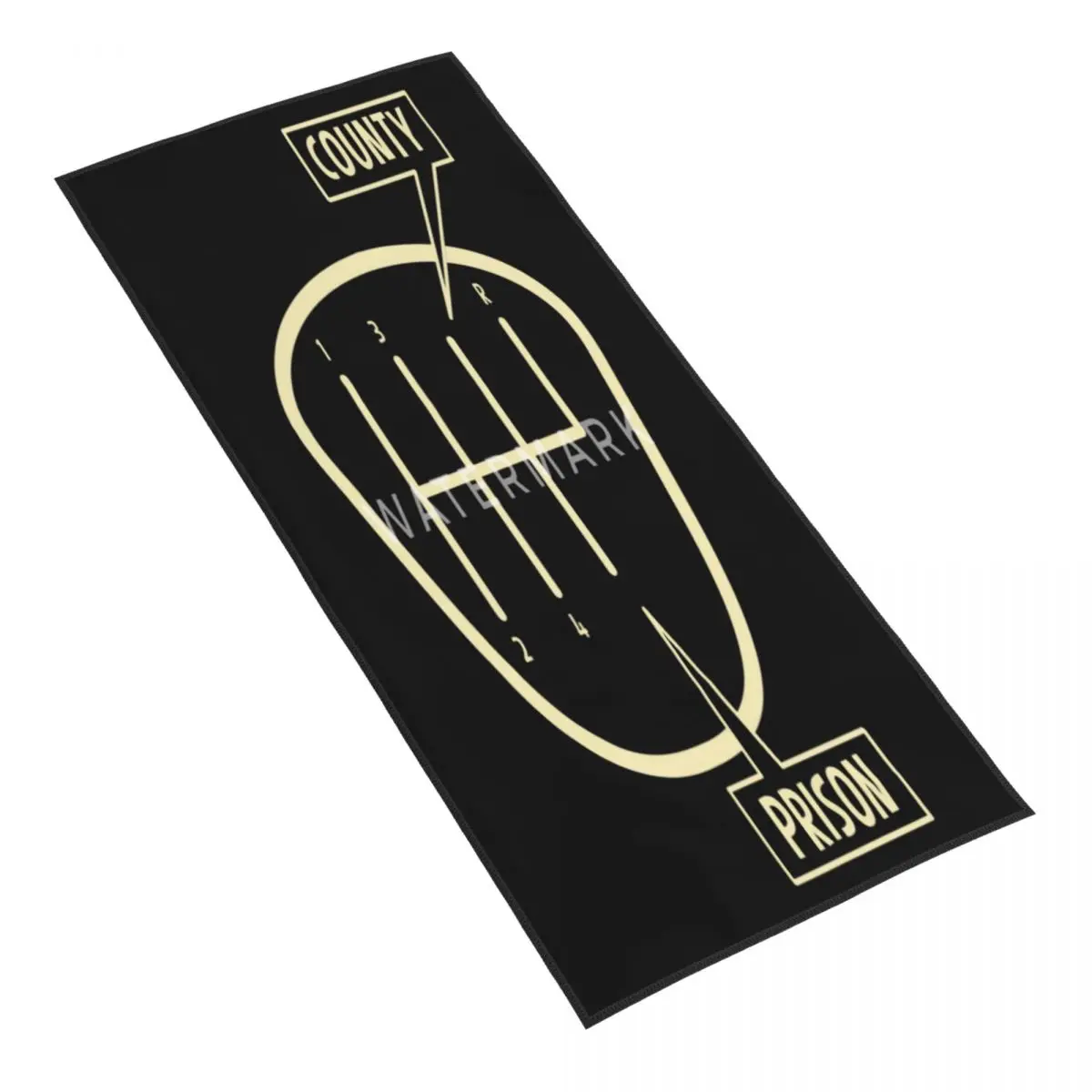 

CARS WITH 6 SPEED SHIFT KNOB County Prison Towel Skin-friendly Fabric Travel Personalized Pattern