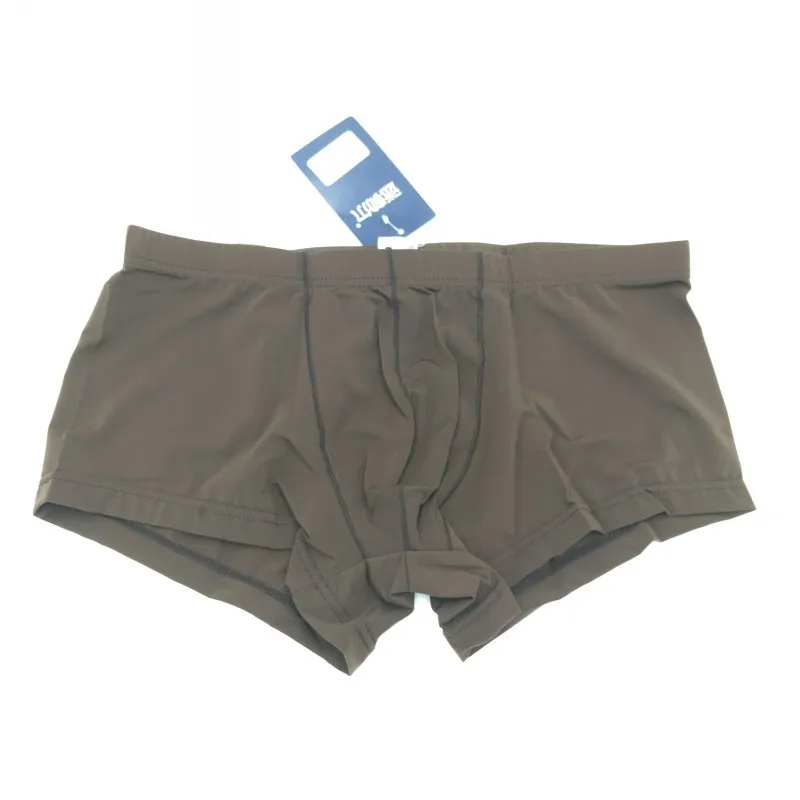 FYXLJJ 10pcs Mens Ice Silk Seamless Underwear Solid Color Ultra-thin Breathable Boxer Shorts Summer Male Underpants Boxershorts