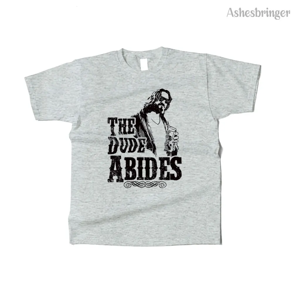 Мужская хлопковая забавная футболка в стиле ретро с рисунком The Dude Abides уличная