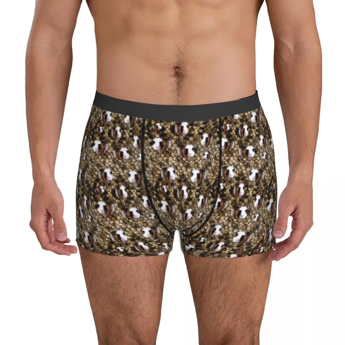 

Guinea Pig Underwear Snake Skin Print Printed Boxer Shorts Hot Man Underpants Stretch Boxer Brief Gift Idea