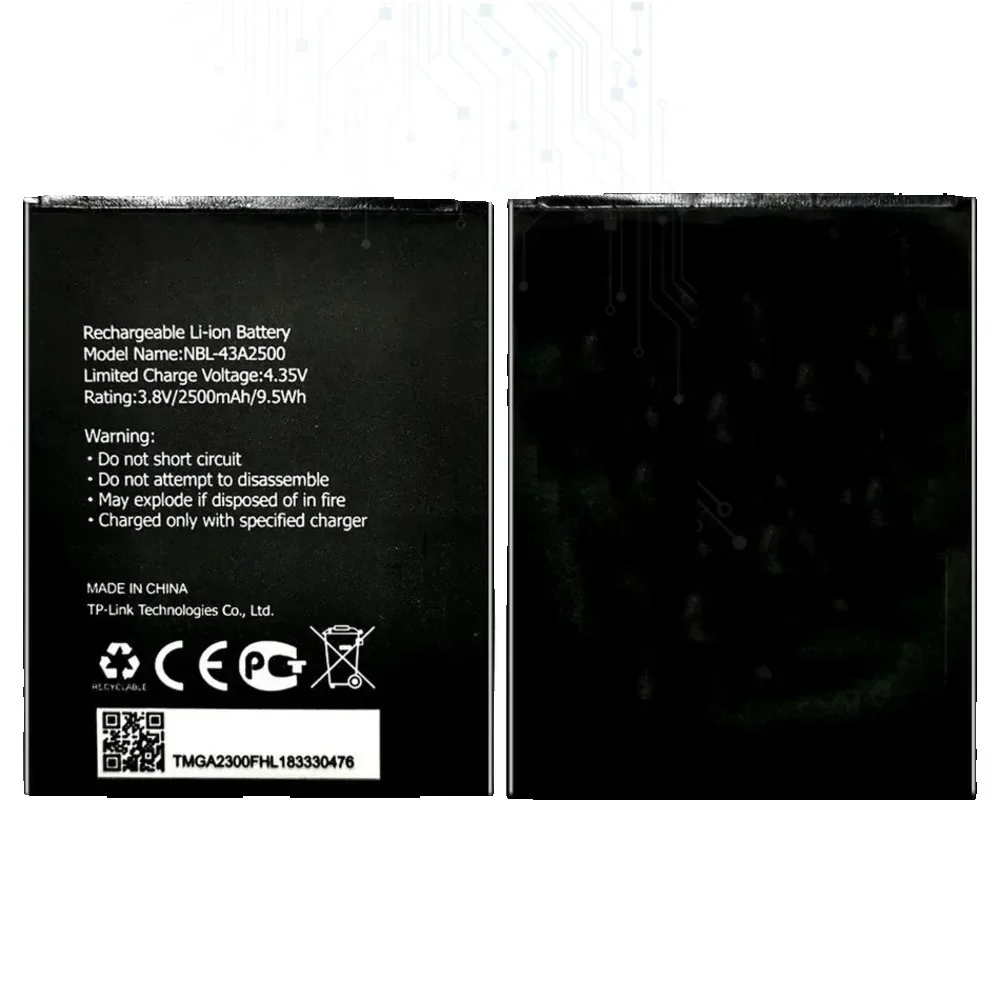 Премиум-аккумулятор емкостью 2500 мАч для TP-Link Neffos C7S TP7051A TP7051C NBL-43A2500