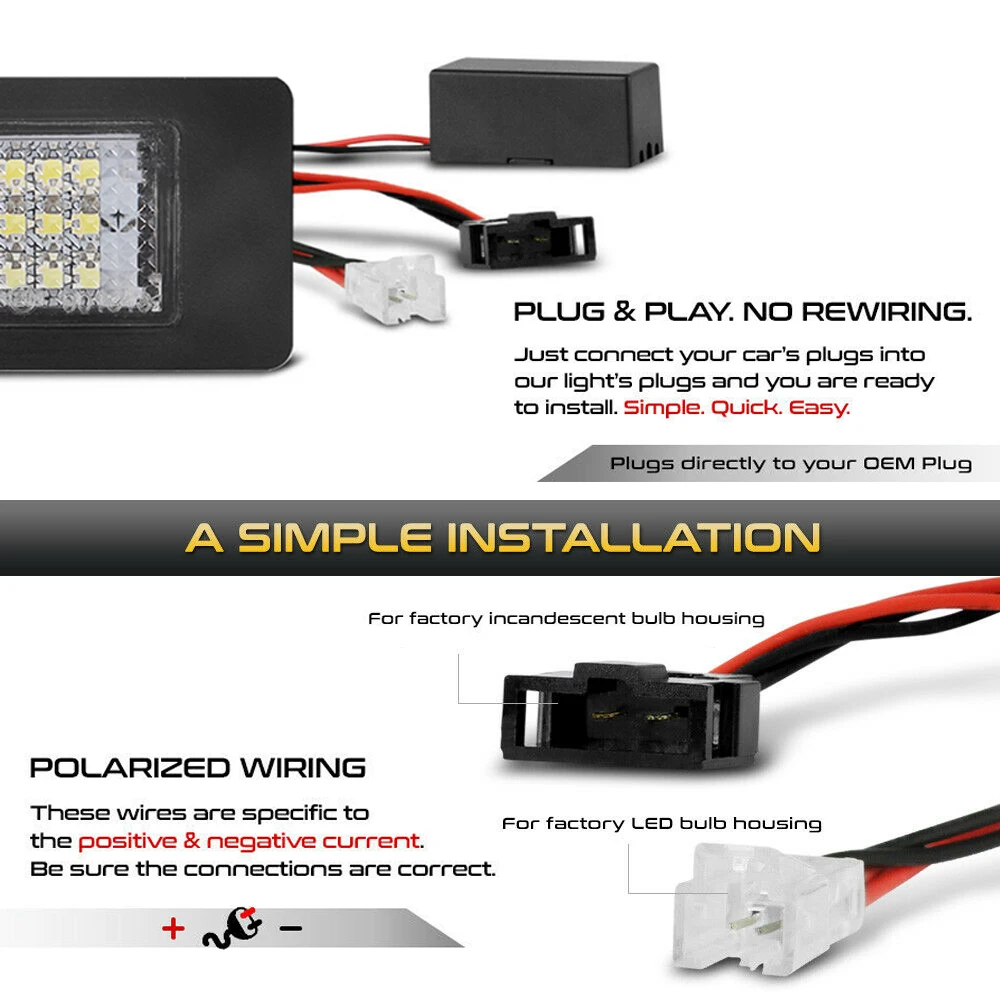 Светодиодные лампы без ошибок для номерного знака Audi A6 Q5 Q3 A5 Q7 A4 A3 TT A1 A7 RS6 S4 S5 SR7 RS5 S6