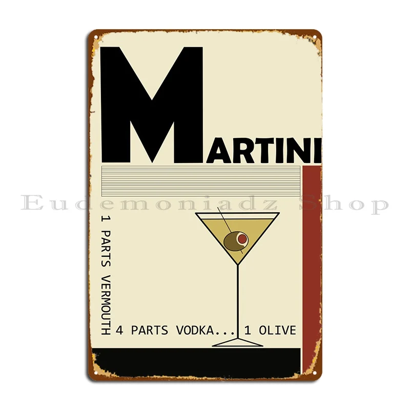 

Металлический знак Martini, Ретро дизайн на заказ, Настенный декор для бара, пещера, жестяной знак, постер