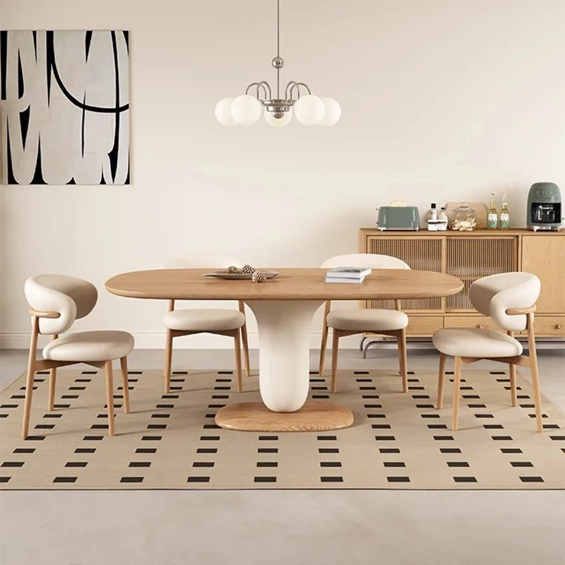 Роскошный обеденный стол кухонные овальные керамические строительные комплекты