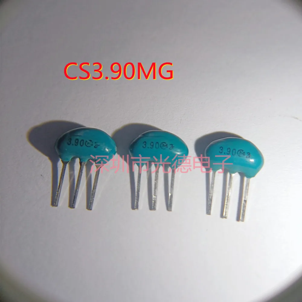 

50PCS/ 3.90M Murata ceramic crystal oscillator filter CST3.90MG 3.90MHZ in-line 3-pin ceramic oscillator