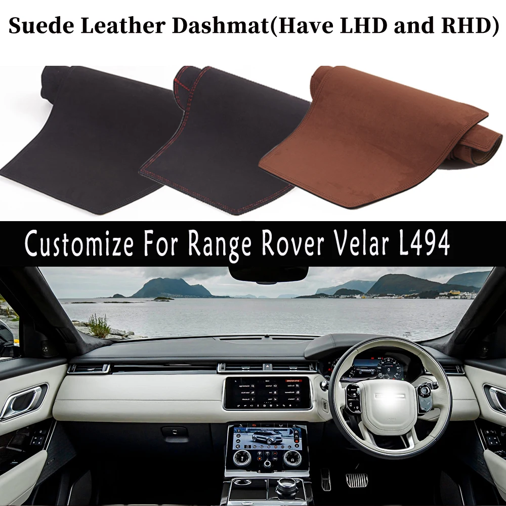 

Accessories Car-styling Suede Leather Dashmat Dashboard Cover Dash Carpet For Land Rover Range Rover Velar L494 2017 2018 2021