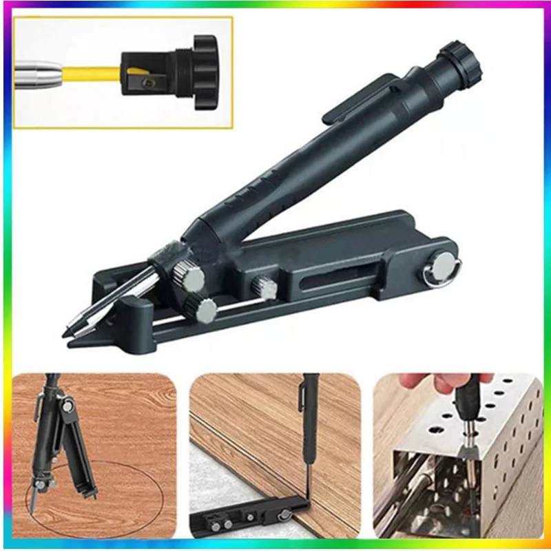 

Multifunctional Scribing Tool DIY Woodworking Adjustable Plastic / Metal Profile Scribing Ruler Contour Measuring Instrument