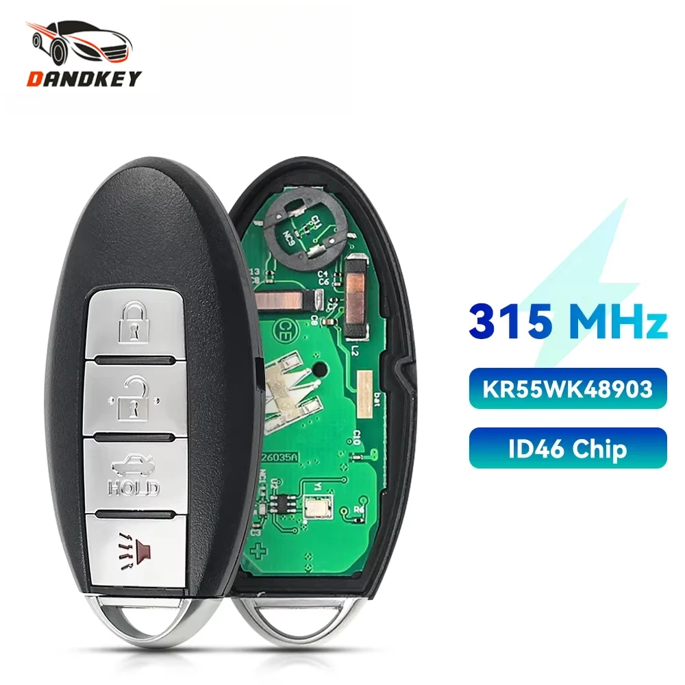 Фото Умный автомобильный ключ KEYYOU 315 МГц с чипом ID46 KR55WK48903 KR55WK49622 FSK для Nissan Altima Teana Maxima Murano CrossCabriolet №2