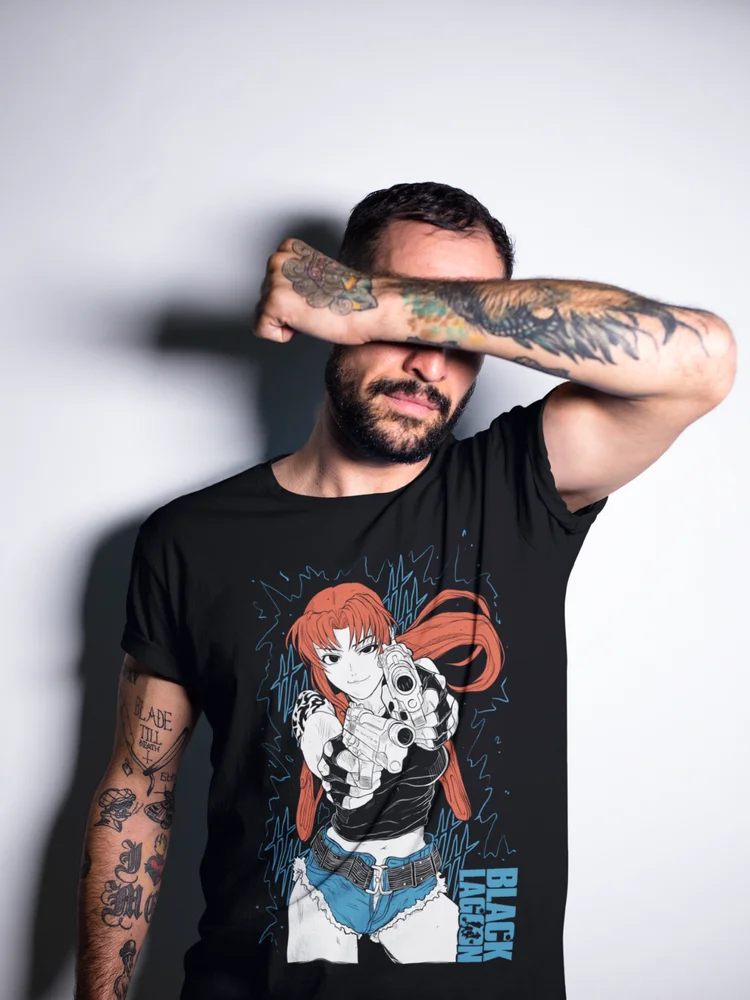 Женская футболка с рисунком манги аниме Подарочная все размеры Черная Лагуна Revy