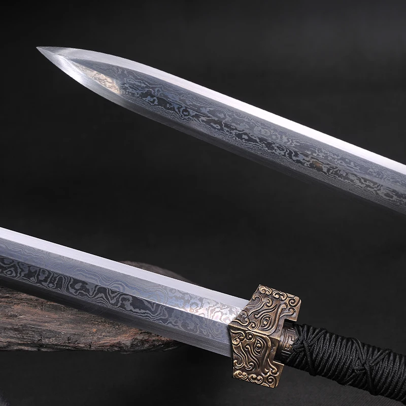 Китайская меч ИМИТИРОВАННАЯ Дамасская сталь лезвие металлическое ремесло