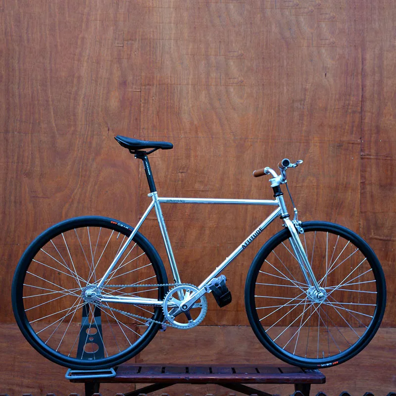 

52 см гальванизированная серебристо-белая рама из хромированной молибденовой стали SF для экшн-гонок фиксированная передача велосипед для студентов фиксированные велосипеды