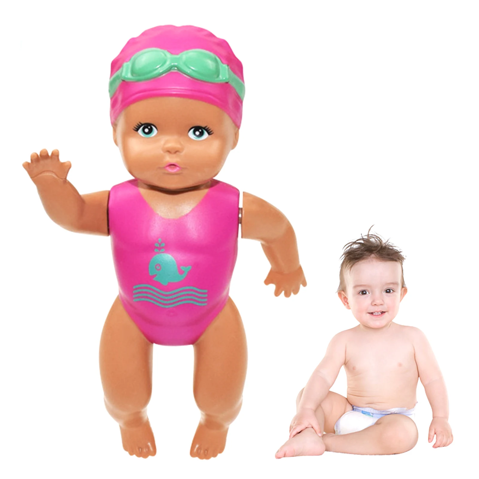 

Wind Up Bath Toy Wind Up Swimming New Born Dolls Bath Toy For Girls And Boys Water Floating Wind Up Swimming Bath Newborn Dolls