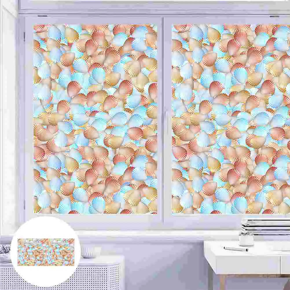 

Glass Window Static Privacy Film: UV Blocking Stained Window Clings Bathroom Glass Door Decals Frosted Stickers for Window