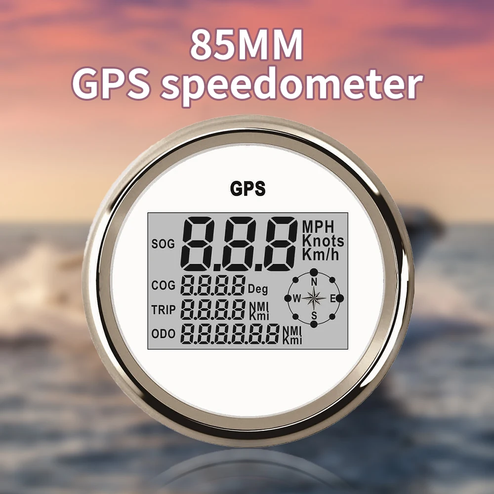 Новейший цифровой GPS Спидометр 85 мм 0-999 км/ч узелки миль-одометр для автомобиля