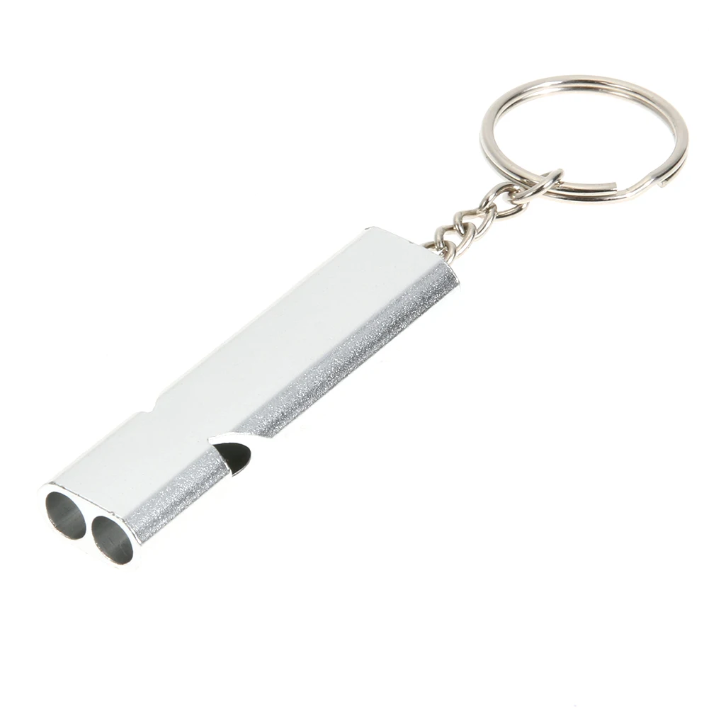 

Outdoor Camping Hiking Tool Keychain Aluminum Alloy Emergency Survival Whistle Survival Emergency Tools Loud Sound