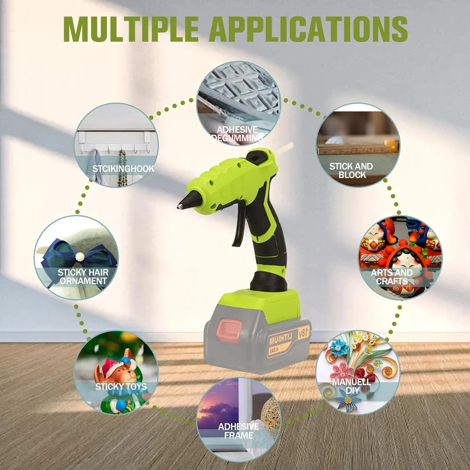 Клеевой пистолет для Black Decker беспроводная термоклеевая пушка 30s быстрого