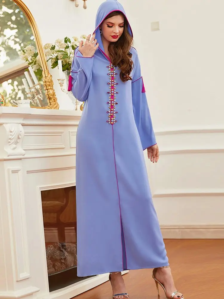 Ramadan Eid Mubarak Abaya Dubai Arab Turkey Islam Muslim Caftan Marocain Robe Femme Musulmane Kaftan For Women Long Hijab Dress